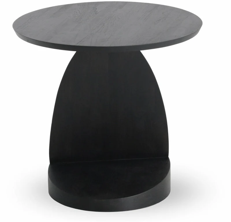 Table d'appoint noire en teck Oblic - Ethnicraft Accessories