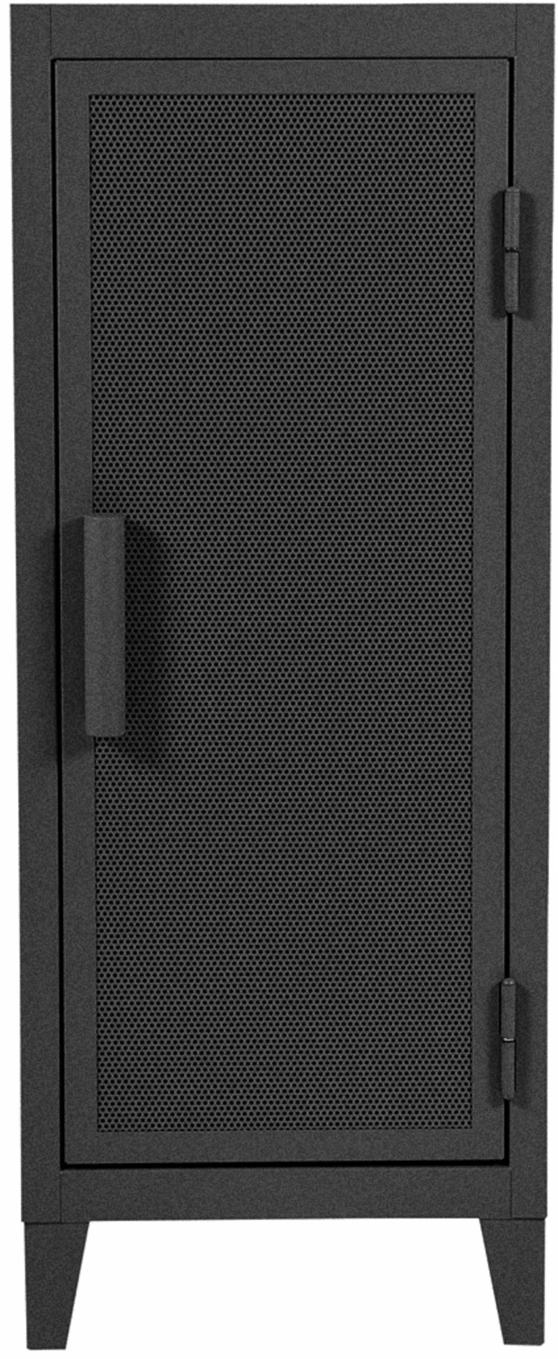 Vestiaire en acier perforé B1 bas Graphite mat fine texture - Tolix