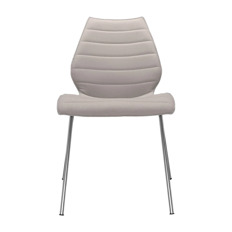 Chaise rembourrée écrue Maui Soft Trevira - Kartell