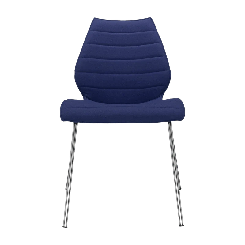 Chaise rembourrée bleue Maui Soft - Kartell