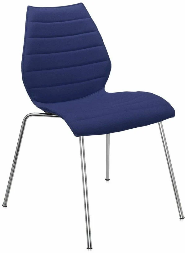 Chaise rembourrée bleue Maui Soft - Kartell