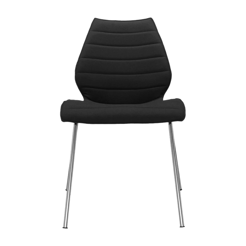 Chaise rembourrée noire Maui Soft - Kartell