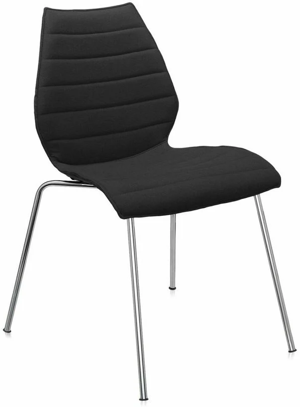 Chaise rembourrée noire Maui Soft - Kartell