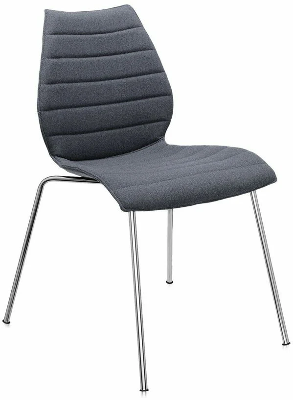Chaise rembourrée gris foncé Maui Soft - Kartell