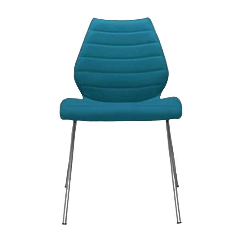 Chaise rembourrée bleue pétrole Maui Soft - Kartell