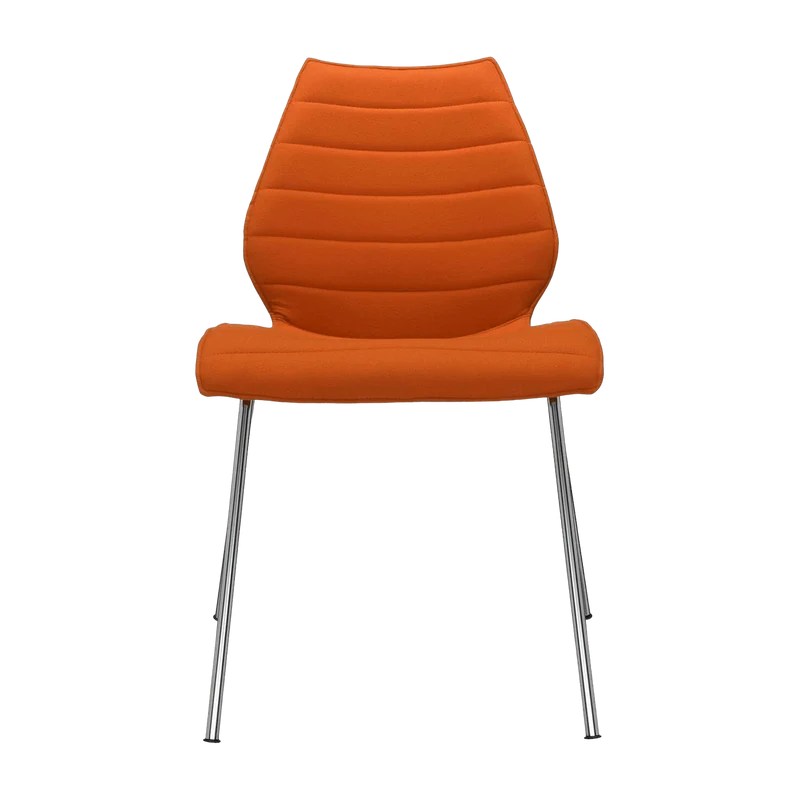 Chaise rembourrée orange Maui Soft - Kartell