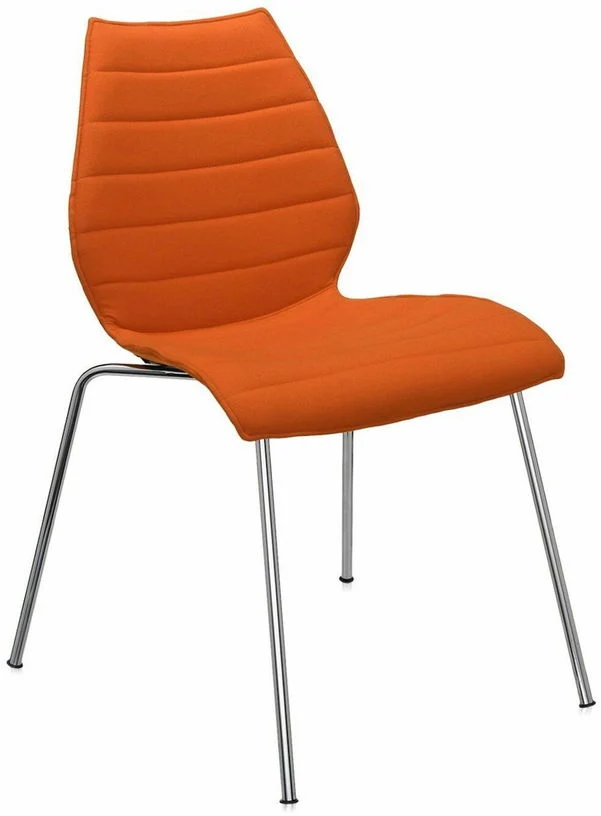 Chaise rembourrée orange Maui Soft - Kartell