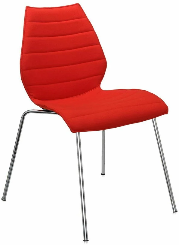 Chaise rembourrée rouge Maui Soft - Kartell