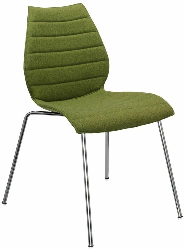 Chaise rembourrée verte Maui Soft - Kartell