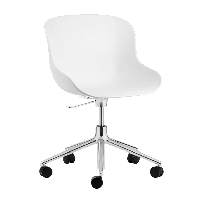 Chaise pivotante à roulettes blanche Hyg 4w swivel - Normann Copenhagen