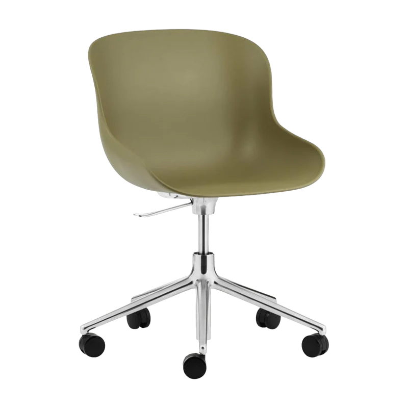 Chaise de bureau pivotante à roulettes verte Swivel Norman Copenhagen Olive - Normann Copenhagen