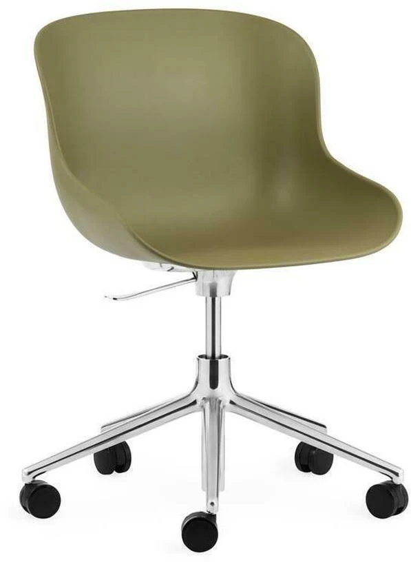 Chaise de bureau pivotante à roulettes verte Swivel Norman Copenhagen Olive - Normann Copenhagen