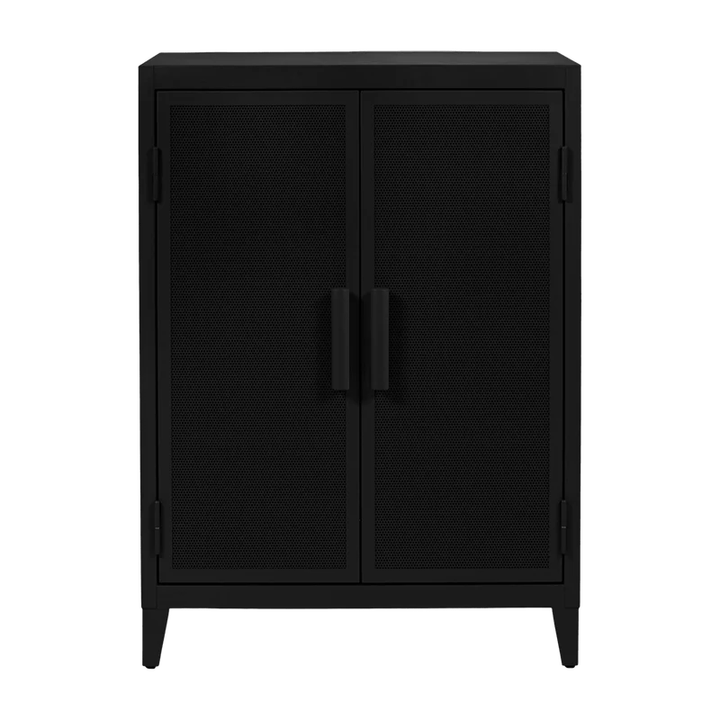 Vestiaire en acier perforé B2 bas Noir mat - Tolix