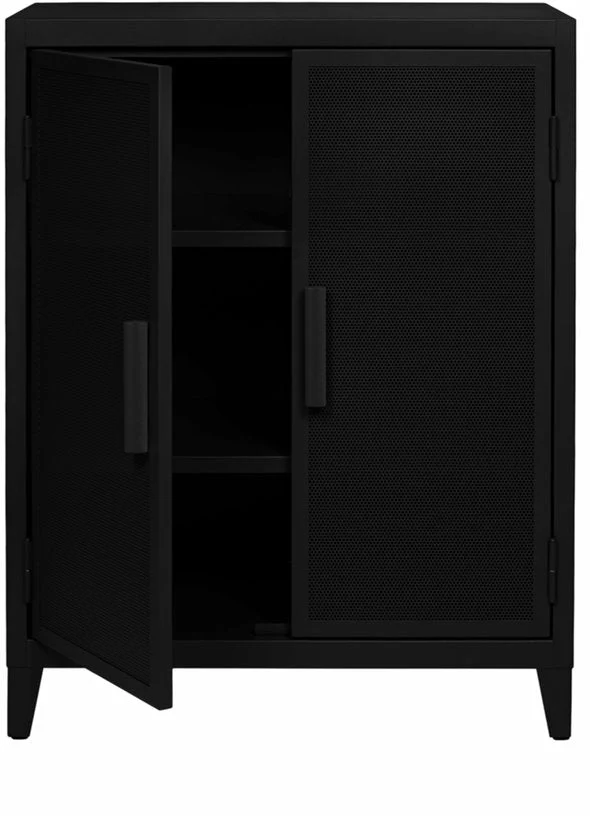 Vestiaire en acier perforé B2 bas Noir mat - Tolix