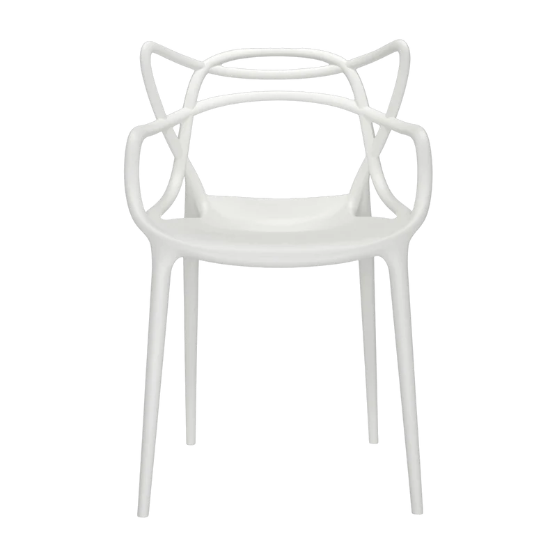 Chaise avec accoudoirs blanche Masters - Kartell