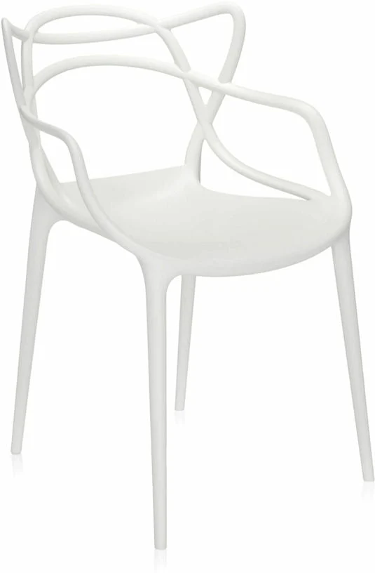 Chaise avec accoudoirs blanche Masters - Kartell