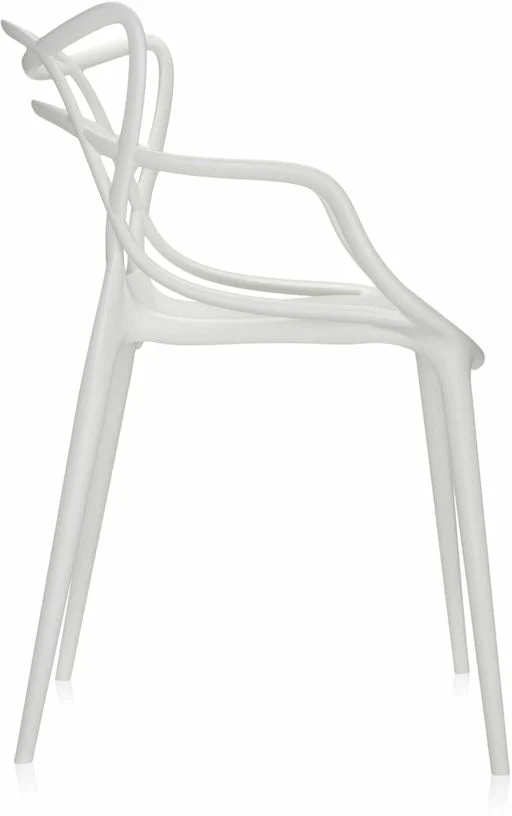 Chaise avec accoudoirs blanche Masters - Kartell