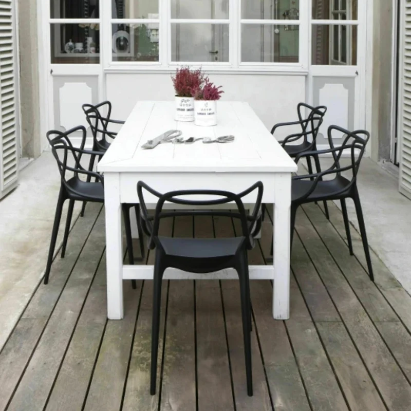 Chaise avec accoudoirs blanche Masters - Kartell