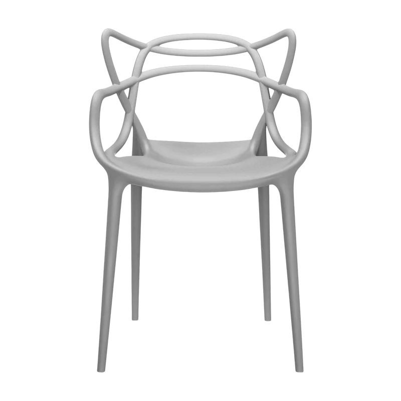 Chaise avec accoudoirs grise Masters - Kartell