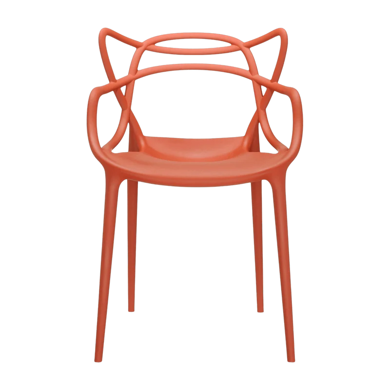 Chaise avec accoudoirs rouge Masters - Kartell