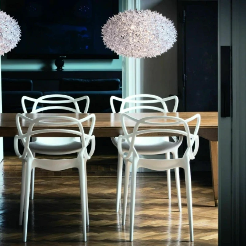 Chaise avec accoudoirs rouge Masters - Kartell