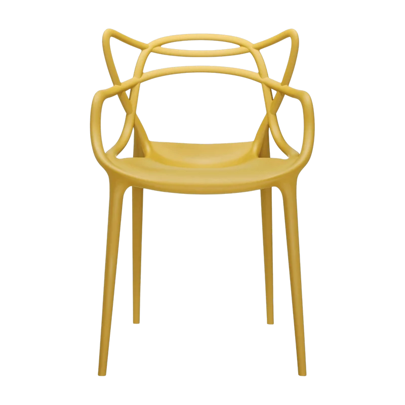 Chaise avec accoudoirs jaune Masters - Kartell