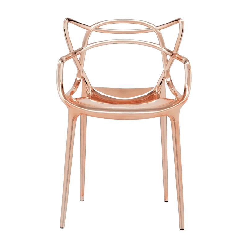 Chaise avec accoudoirs cuivrée Masters - Kartell