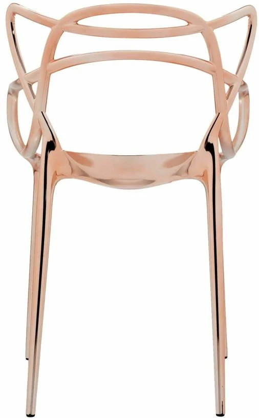 Chaise avec accoudoirs cuivrée Masters - Kartell