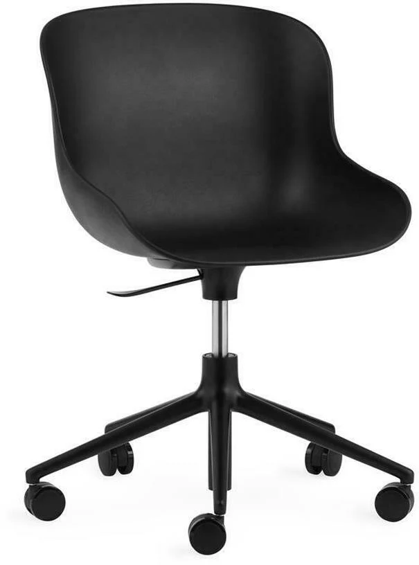 Chaise tournante à roulettes noire Swivel Norman Copenhagen noir - Normann Copenhagen