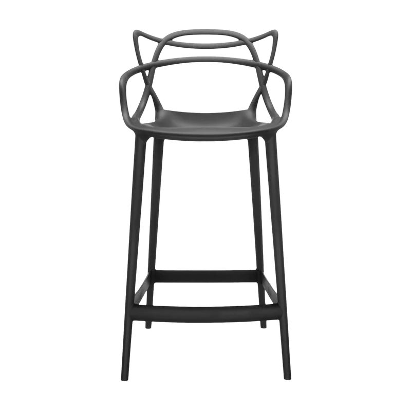 Chaise de bar noire 65 cm Masters - Kartell