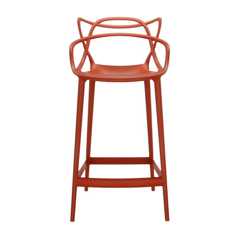 Chaise de bar rouge 65 cm Masters - Kartell