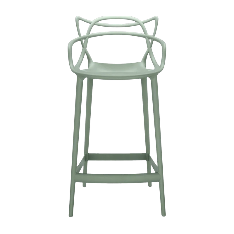 Chaise de bar verte 65 cm Masters - Kartell