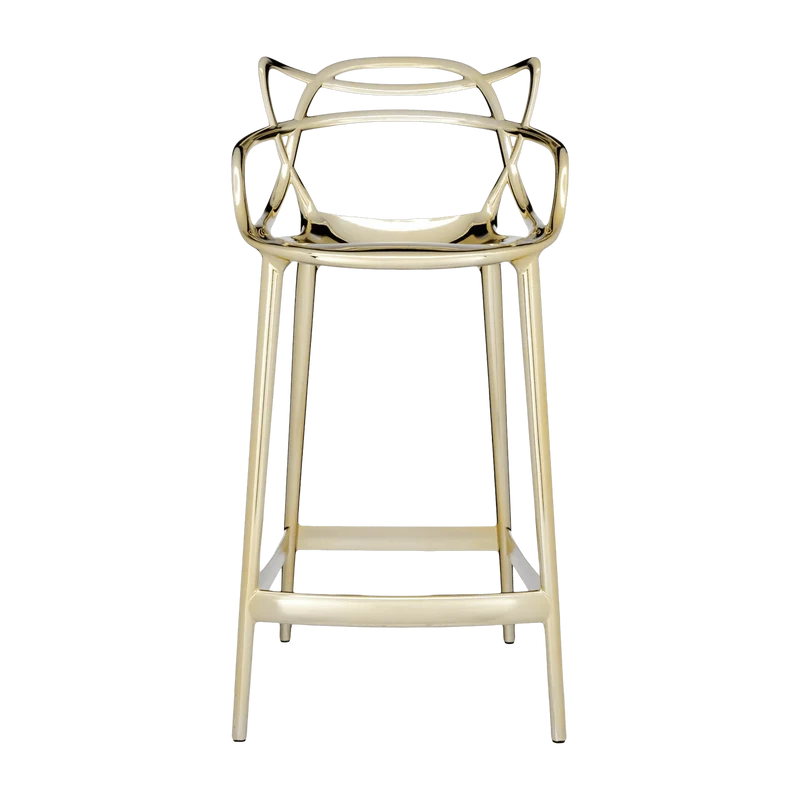 Chaise de bar dorée 65 cm Masters - Kartell