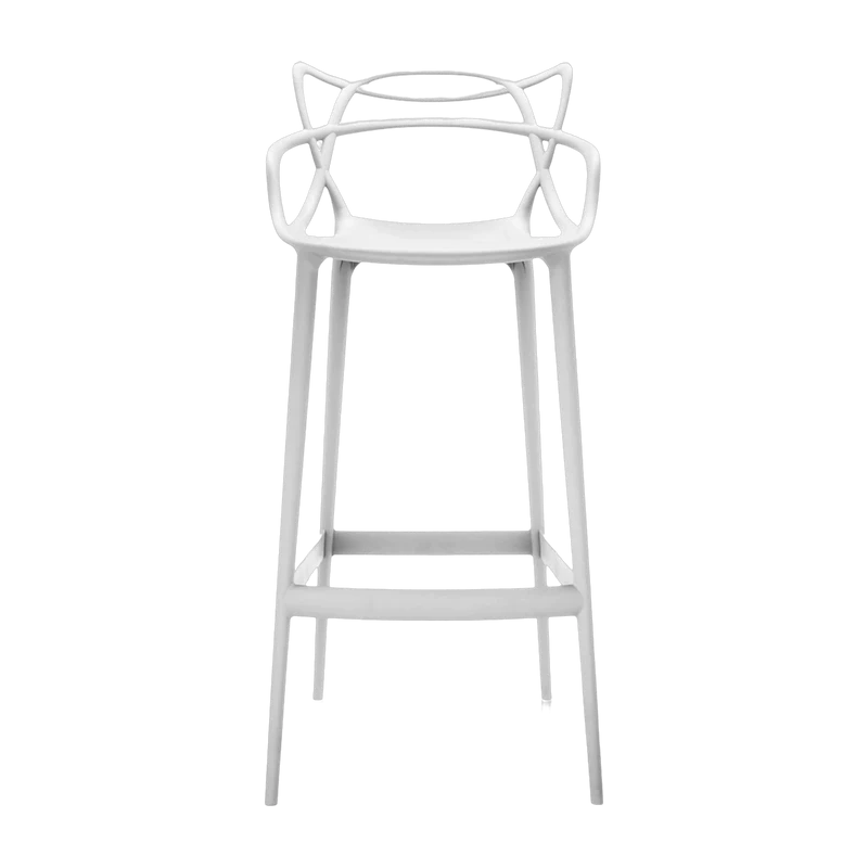 Chaise de bar blanche 75 cm Masters - Kartell
