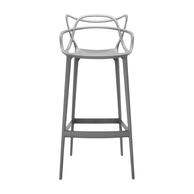 Chaise de bar grise 75 cm Masters - Kartell