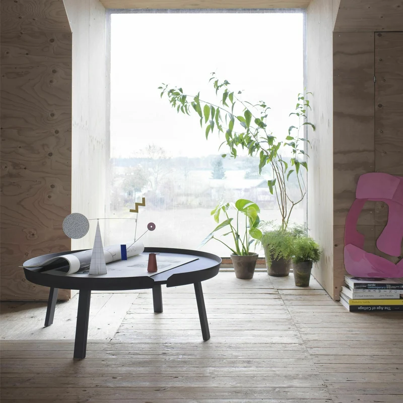 Table basse marron foncé 95 cm Around - Muuto
