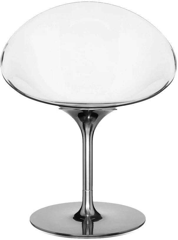 Fauteuil transparent et argenté EroS - Kartell