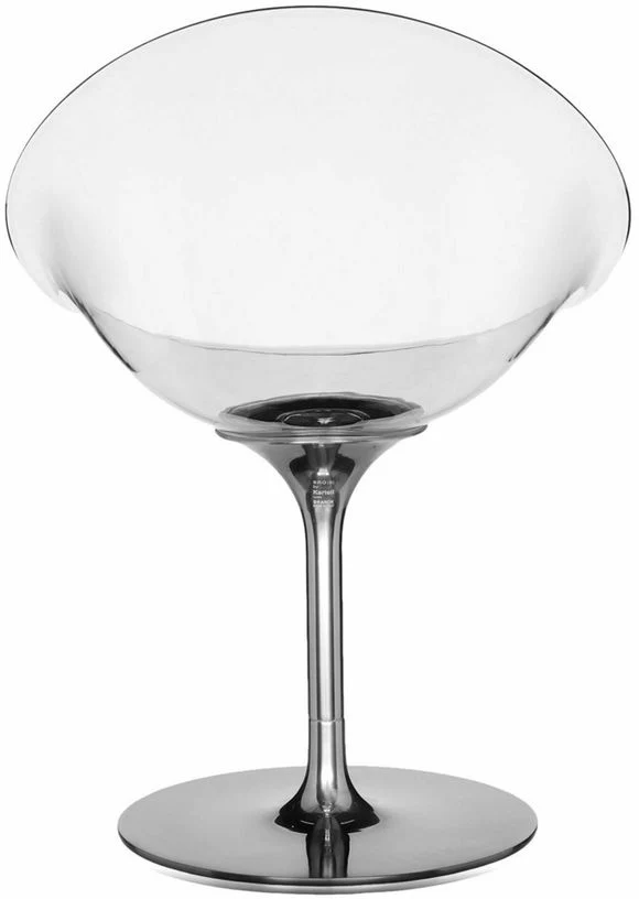 Fauteuil transparent et argenté EroS - Kartell