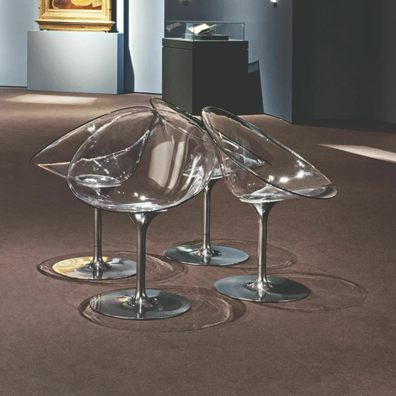 Fauteuil transparent et argenté EroS - Kartell