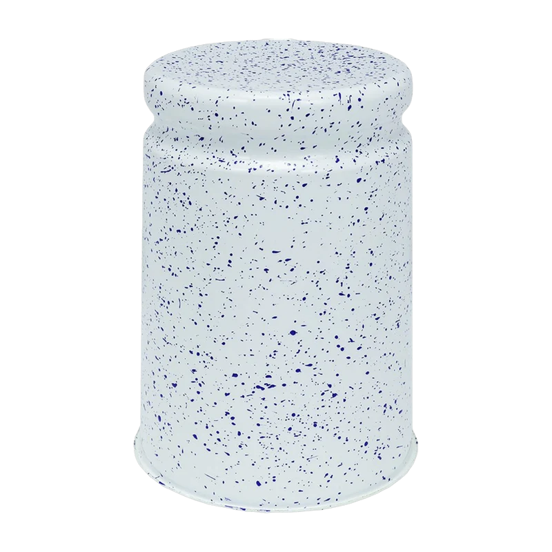 Tabouret en acier blanc tacheté de bleu foncé Last Stool - Hem