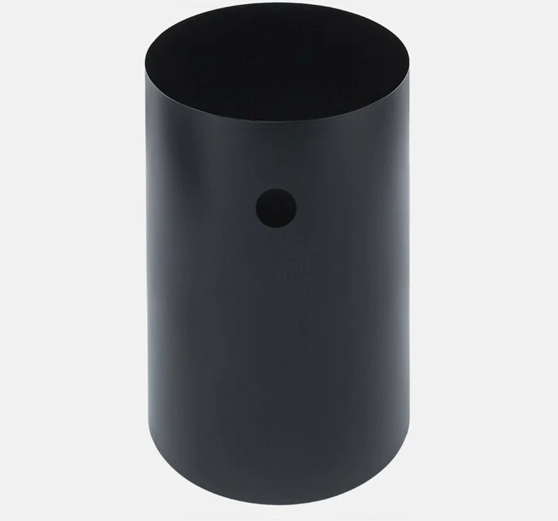 Table d'appoint à roulettes en acier noir 70 cm Hide Pedestal - Hem