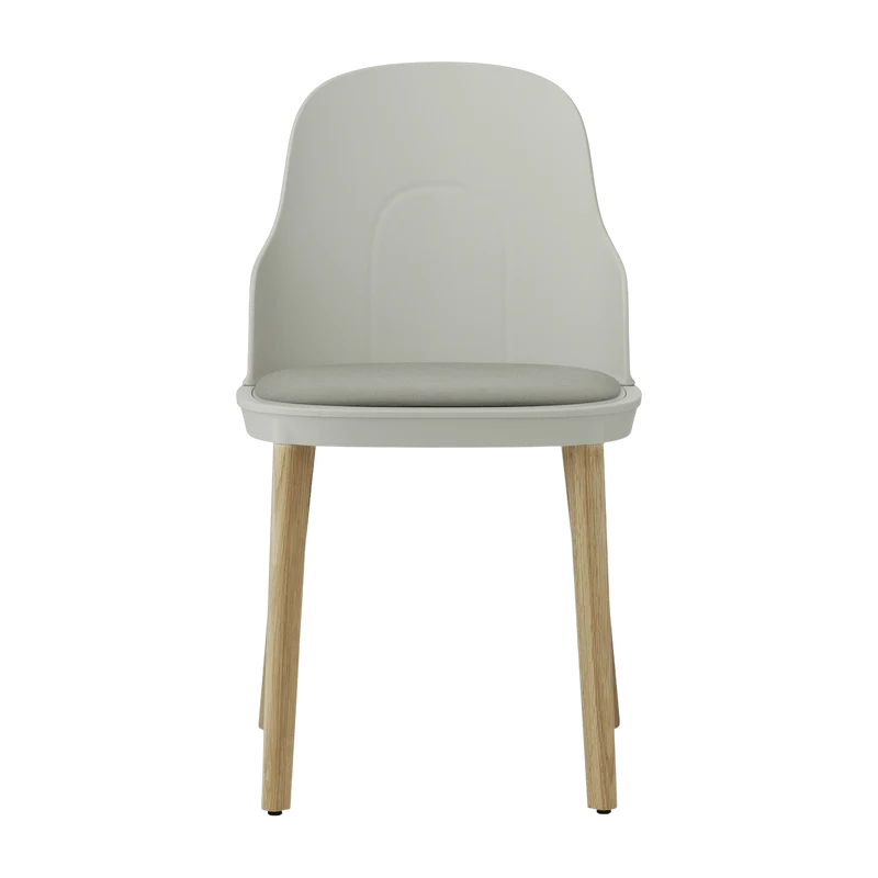 Chaise à l'assise en tissu canvas gris chaud et piètement en chêne Allez Warm Grey - Normann Copenhagen