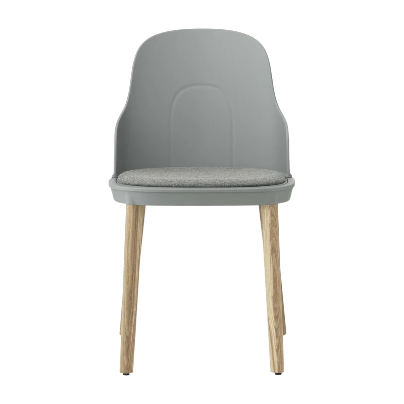 Chaise à l'assise en tissu MLF gris et au piètement en chêne Allez Grey - Normann Copenhagen