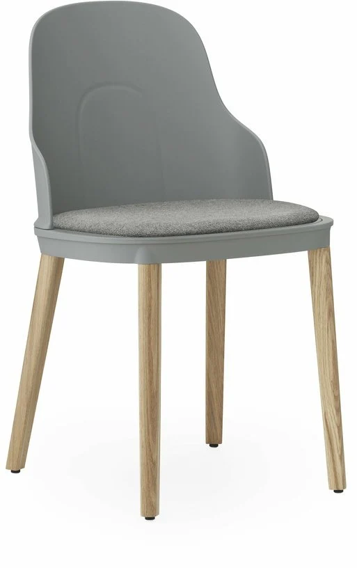 Chaise à l'assise en tissu MLF gris et au piètement en chêne Allez Grey - Normann Copenhagen
