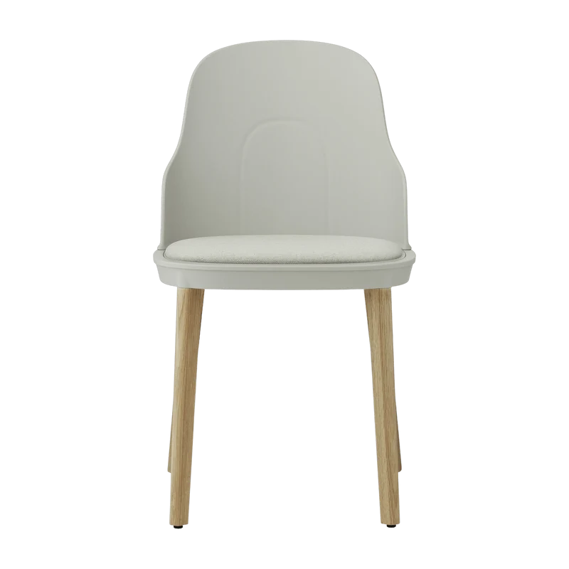 Chaise à l'assise en tissu MLF gris chaud et au piètement en chêne Allez Warm Grey - Normann Copenhagen