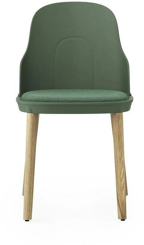 Chaise à l'assise en tissu MLF vert parc et au piètement en chêne Allez Park vert - Normann Copenhagen