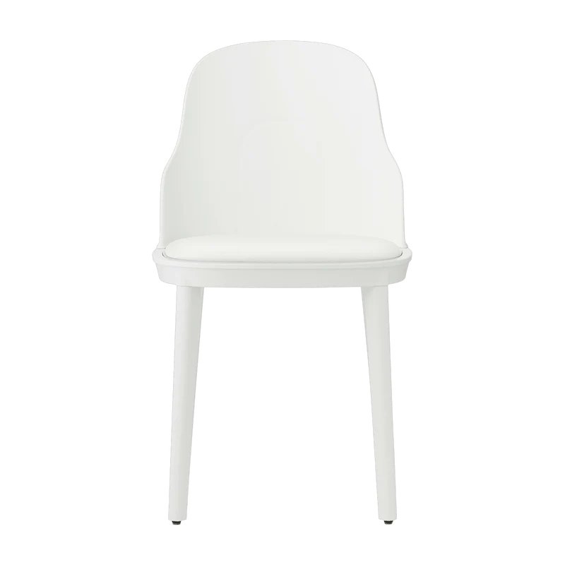 Chaise en polypropylène à l'assise en cuir blanc Allez blanc - Normann Copenhagen