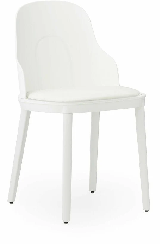 Chaise en polypropylène à l'assise en cuir blanc Allez blanc - Normann Copenhagen