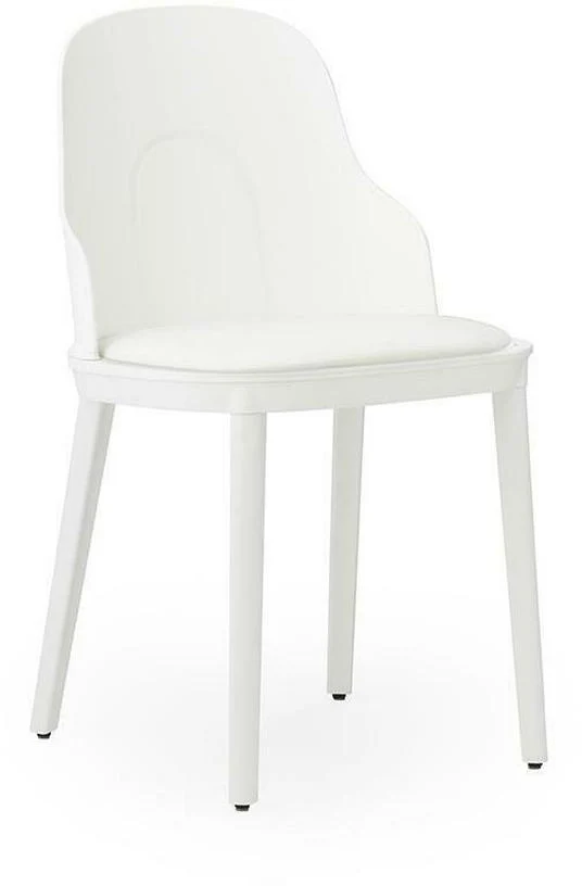Chaise en polypropylène à l'assise en cuir blanc Allez blanc - Normann Copenhagen