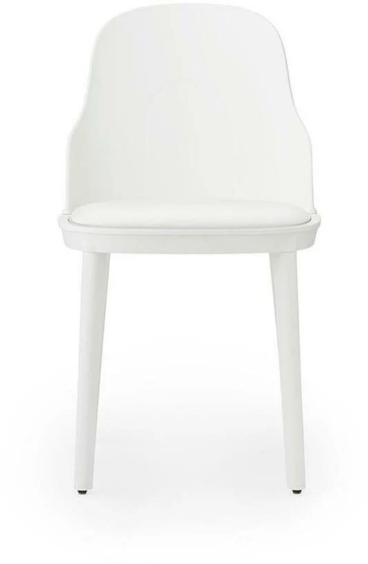 Chaise en polypropylène à l'assise en cuir blanc Allez blanc - Normann Copenhagen